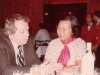 a young Jean Lumb in her restaurant seated with Toronto Mayor