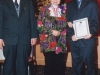 student being presented with award