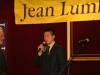 man speaking into microphone