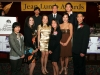 group of ten award winners posing on stage under Jean Lumb foundation banner