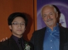 student posing for photo with Ted Kotcheff