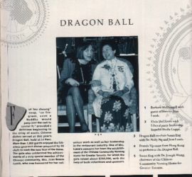 newspaper cutout of Jean Lumb atteding Dragon Ball
